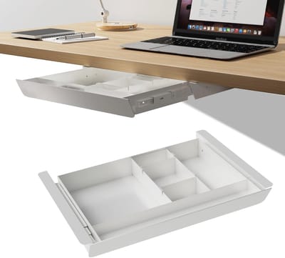 Ergonomische schuiflade voor onder bureau met opberglade en potloodlade