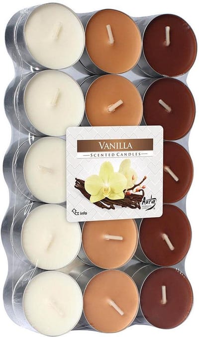 Bispol Geparfumeerde waxinelichtjes - Vanille - Set-30
