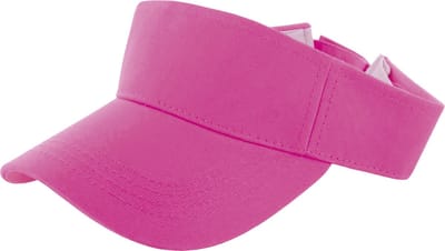 Verkleed zonneklep/sunvisor - voor volwassenen - neon roze - eighties/nineties thema