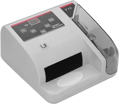 Geldtelmachine Bankbiljetten - Biljet Tellen - Snel Geld Verwerken - Detecteert Vals Geld - 17.6 x 19 x 10.1 cm