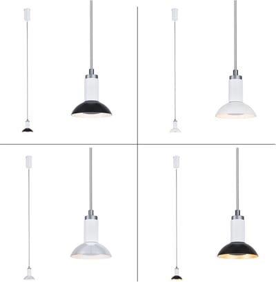 Dimbare Hanglamp Runa Wit Grijs Woonkamer GU10 Verlichting