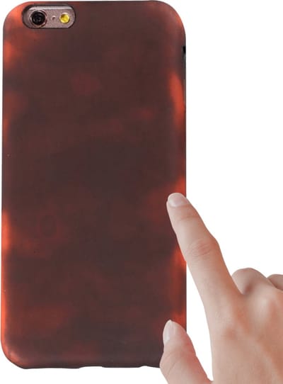 Peachy Thermal Fluorescerend color changing TPU geschikt voor iPhone 6 6s hoesje case cover rood
