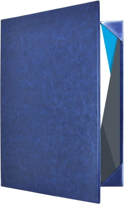 Goodline® - Rapportmap / Diplomamap / Certificaat Mappen - 2x A4 - Donkerblauw