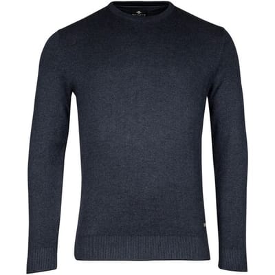 Baileys Trui Crew Neck Allover 2-Tone Deep Denim Blue / male