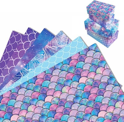 Dailygoods- Cadeaupapier 12 vellen - Zeemeermin Design - Onderwater Thema - Verjaardag Decoratie - Perfect voor Kinderen - 68 x 50 cm - Inpakpapier