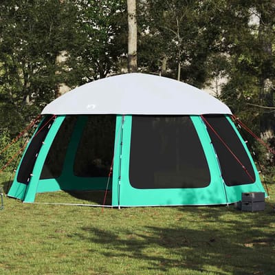 vidaXL - Zwembadtent - uitneembare - buiten- - gaaswanden - 510x510 - cm - zeegroen
