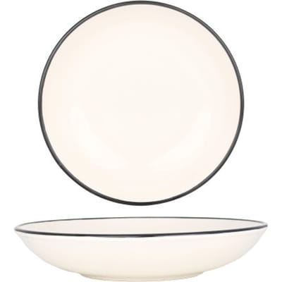 Bonna Diepbord - Linea Black - Porselein - 25 cm (1300cc) - set van 6