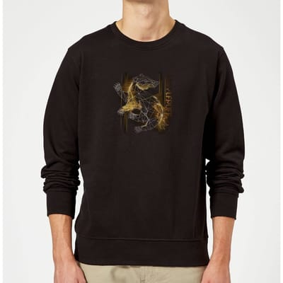 Harry Potter Hufflepuff Geometric trui - Zwart - S