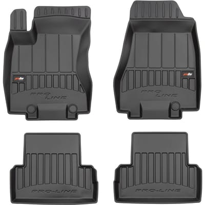 Frogum No.77 Automat / Vloermat - 3D Pasvorm - Geschikt voor Nissan X-Trail II T31 2008-2013 - TPE Rubber - 4-delig - Hoge Rand 6cm - Zwart