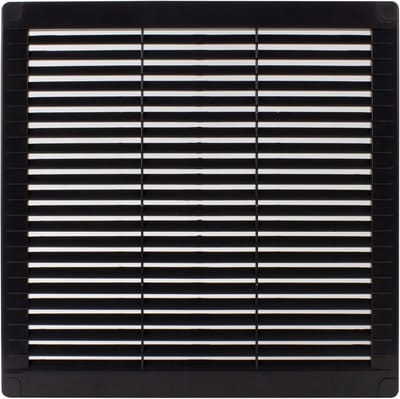 Ventilatierooster met lamellen en lengteafsluiting