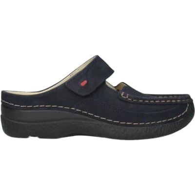 Wolky Klompen Roll Slipper blauw nubuck