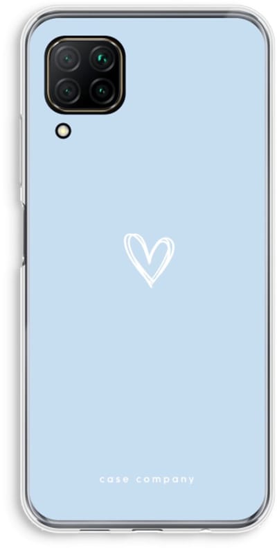Case Company® - Hoesje geschikt voor Huawei P40 Lite hoesje - Klein Hart Blauw - Soft Cover Telefoonhoesje - Bescherming aan alle Kanten en Schermrand