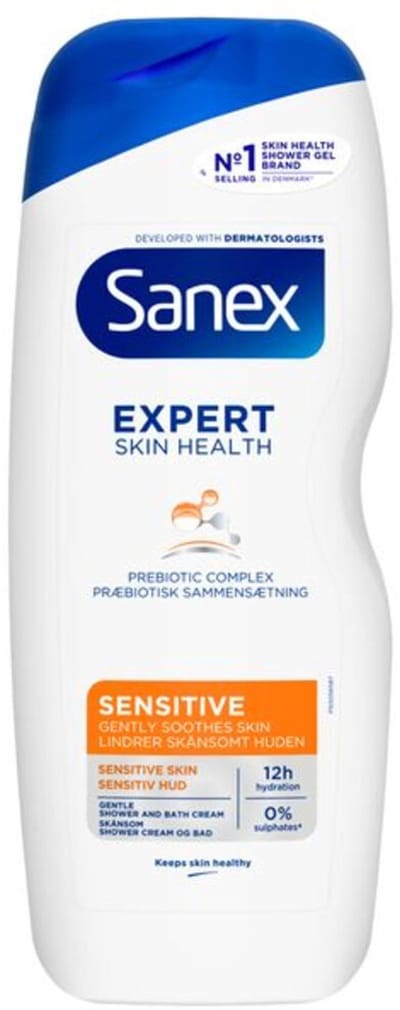 Sanex - Douchecrème Expert Skin Health Sensitive - 3 x 600 ml - Voordeelverpakking