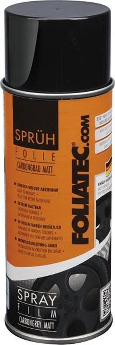 Foliatec Spuitfolie 400 ml - folie carbongrijs mat - beschermend