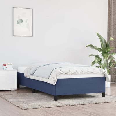 vidaXL - Bedframe - zonder - matras - 80x200 - cm - stof - blauw