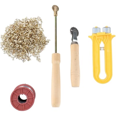 Imker Startgereedschap Set Draadinbedder Bijenkast Draadspanner met Koperen Oogjes IJzerdraden beige