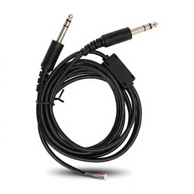 Dailygoody - Luchtvaart headsetkabel - Vervangende kabel - 2 meter lang - Dubbele stekker - Geschikt voor David Clark headset