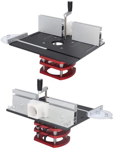 Router Lift - Freeslift Tafel - Houtbewerking Precisie - Universeel Ontwerp - 240 x 200 mm - Zwart