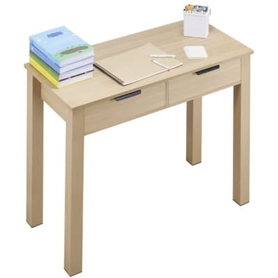 VEVOR Klein bureau met lade, schrijftafel voor de slaapkamer, eenvoudige houten studeertafel om te tekenen en lezen, rechthoekige MDF-werktafel met plank voor kantoor en studeerkamer