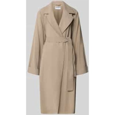 Trenchcoat van Viscosemix met Strikceintuur