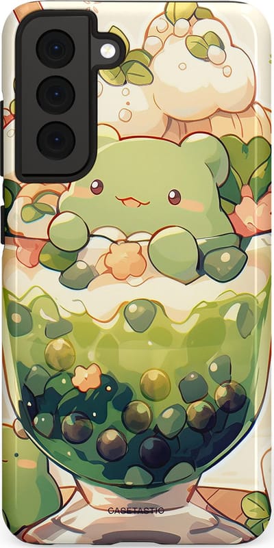 Casetastic Hoesje Geschikt voor Samsung S21 FE - Stijlvolle Beschermende Duo-layer Case - Zoet Dessert Patroon