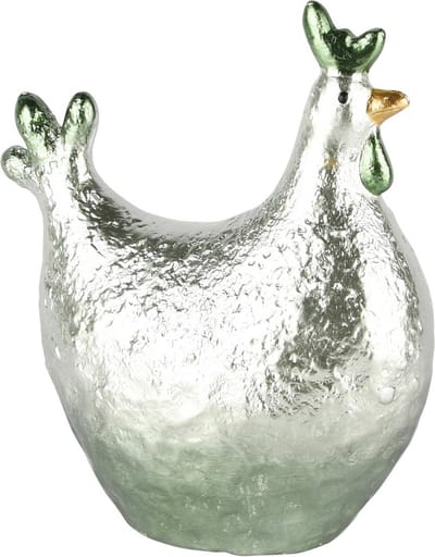Dekoratief | Kip broedend, groen, TC, 15x8x17cm | A250739