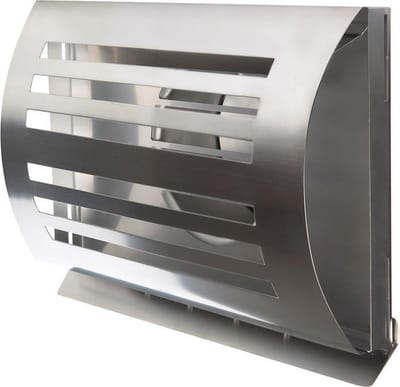 Weha overdrukrooster Delta Ø125mm, rvs 304 INOX met terugslagklep