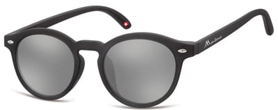 Montana CS73- Kinder Zonnebril-Rond-Zwart kunststof- Lensbreedte 43 mm