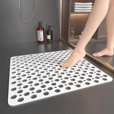 Vierkante Antislip Douchemat 53 x 53 cm - Makkelijk Onderhoud, Schimmelvrij en Veilig voor Ouderen