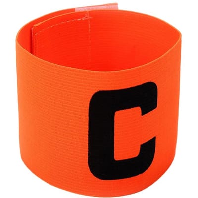 Brassard de Football Professionnel Nylon Ajustement Personnalisable Brassard de Soccer Capitaine Brassard de Match Brassard de Capitaine Bande Haute Qualité orange