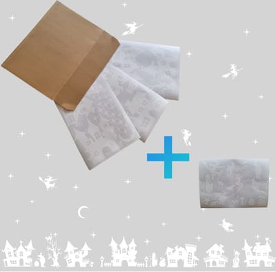 Statische raamstickers Halloween – Huisjes met Heksen Set L (51-delig) – Herbruikbaar, Duurzaam en geleverd in stevige bewaarenvelop