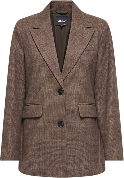 Only Blazer Onlimmy Life Check Blazer Otw 15368317 Chestnut/minicheck Dames Maat - XS