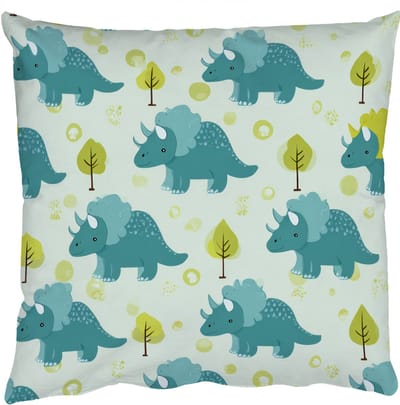 Sierkussens - Kussentjes Woonkamer - 50x50 cm - Triceratop - Blauw - Stippen - Boompjes