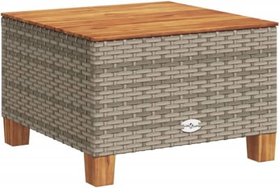 Tuinstoeltafel Polyですね met Houten Top 55x55x36 cm