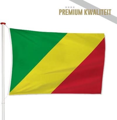 Congolese Vlag Kongo 100x150cm - Kwaliteitsvlag - Geschikt voor buiten