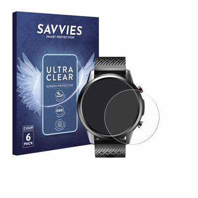Savvies - Screenprotector voor Watchmark Kardiowatch Cardio One Pro - Folie Beschermfolie transparant 6 Stuks