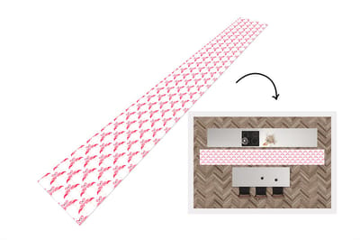 Keukenloper - Keukenmat - Flamingo - Patronen - Roze - Jungle - 400x50 cm - Keuken vloerkleed