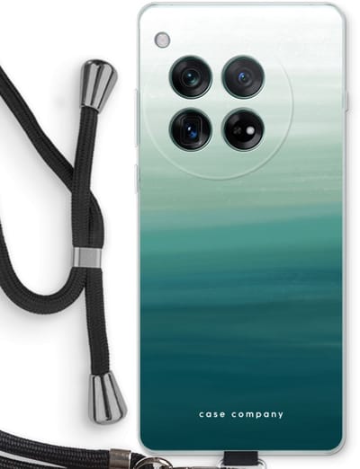 Case Company® - Hoesje met koord geschikt voor OnePlus 12r hoesje met Koord - Ocean - Telefoonhoesje met Zwart Koord - Bescherming aan alle Kanten en Over de Schermrand