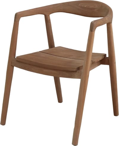 DÉJA Living Eetkamerstoel Liva - Teakhout - Naturel - Set van 2