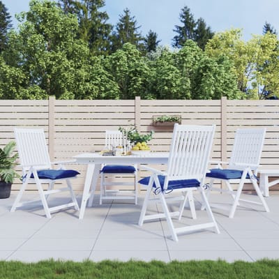 vidaXL - Stoelkussens - 4 - st - 40x40x7 - cm - oxford - stof - blauw