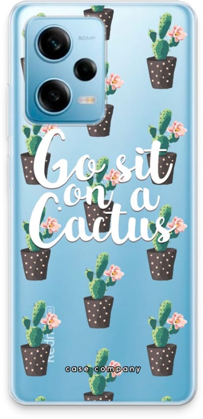 Case Company® - Hoesje geschikt voor Xiaomi Redmi Note 12 Pro 5G hoesje - Cactus quote - Soft Cover Telefoonhoesje - Bescherming aan alle Kanten en Schermrand