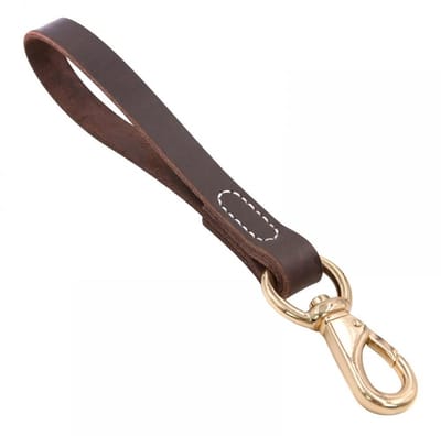 Dailygoods- Hondenriem 11,8 inch - Leer - Gewatteerd Handvat - 360° Draaibare Haak - Geschikt voor Middelgrote/Grote Honden - Sterk en Duurzaam - Hondentuig