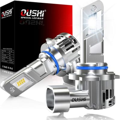 OUSHI HB4 led-koplamp-lampen, verbeterde 600% 6500 K xenonwit 1:1 miniformaat HB4 ledlampen, 30000 lm aansluiten en gebruiken 9006 lamp, verpakking