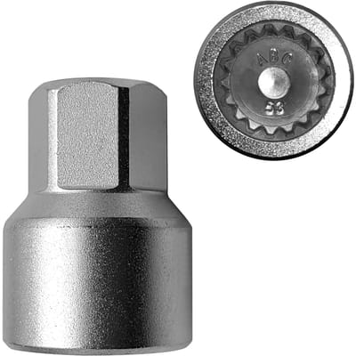 Wielmoersleutel Vervanging voor Porsche, 69 Dunwandige Wielmoersleutel Adapter, Wiel 53