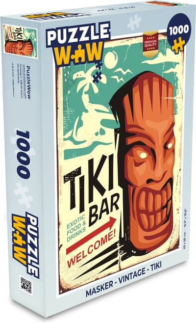 Puzzel Masker - Vintage - Tiki - Legpuzzel - Puzzel 1000 stukjes volwassenen