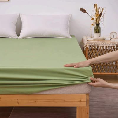 Bamboe Matrasbeschermer 180x200 - Waterdicht - Hypoallergeen - Antibacterieel - Rondom Elastiek - Waterdichte Matras Beschermer - Incontinentie Matrashoes - Matrasbeschermers - Hoeslaken - Molton - 140 x 200 CM - Groen