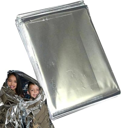 Noodruimtedeken - Thermische deken - Outdoor bescherming - Warmte reflecterend - 160 x 210 cm - Zilver