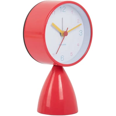 Karlsson Wekker Funky Vibes - Scarlet red - 7.8x7.8x13.3cm - Modern - Wekker voor slaapkamer - Wekkers