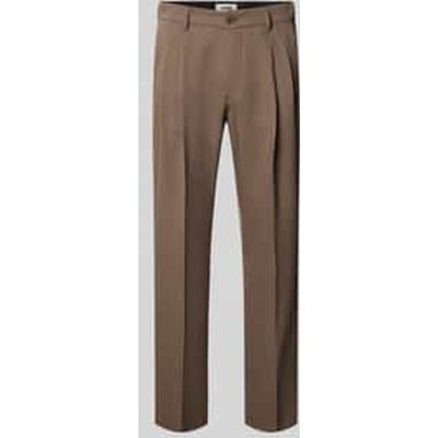 straight fit stoffen broek van Lyocellmix model 'Leek'
