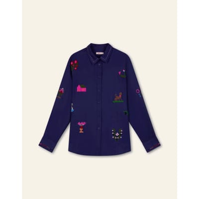 Oilily Boomka Blouse- maat40 Patriot Blauw